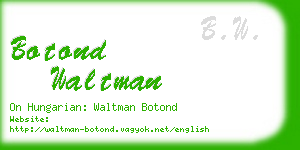 botond waltman business card